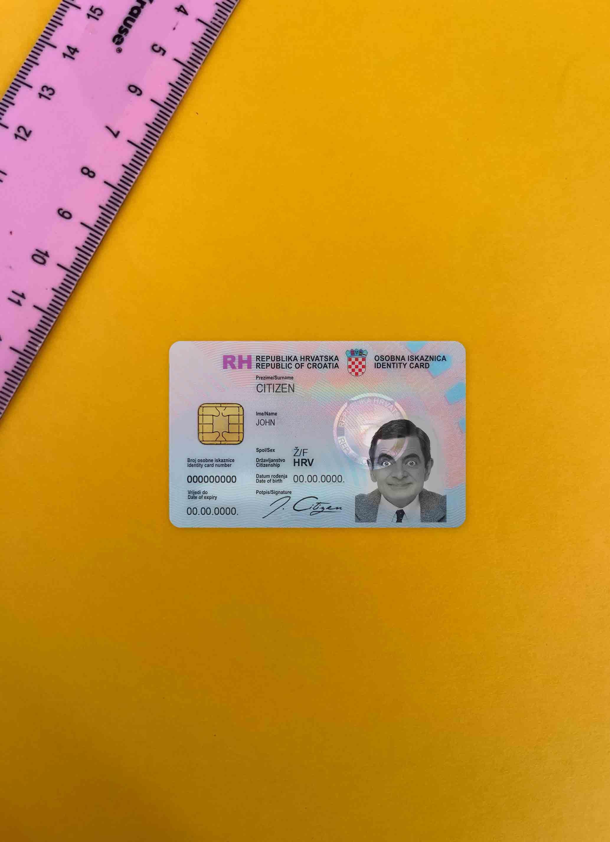 Croatia ID photolook FRONT PSD template